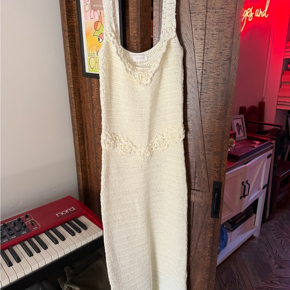Meshki Teagan Cream Knit Maxi Dress - Picture 3 of 4
